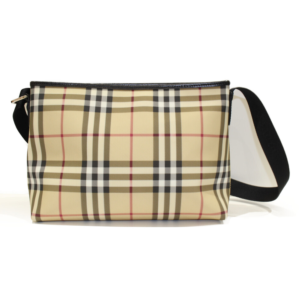 Burberry messenger black Tan bag shoulder Beige check - Picture 2 of 7